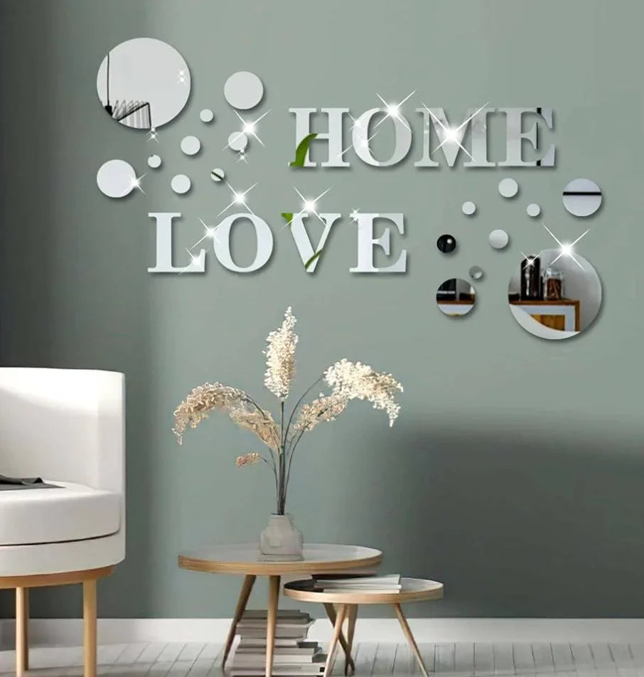 26 Pieces Acrylic 3D Wall Decor Home Love