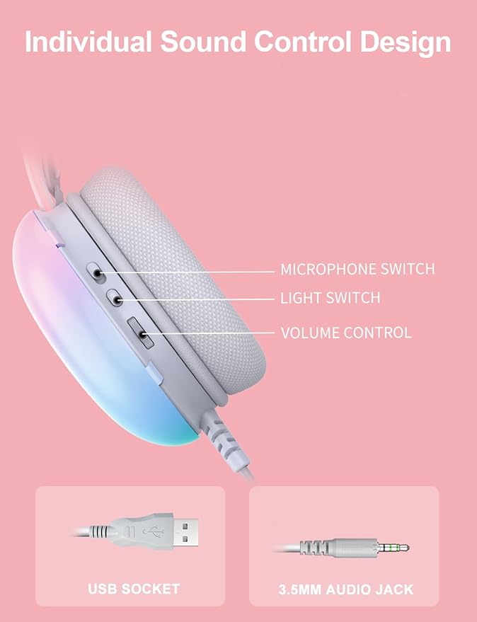 Rainbow Gaming Headphones - RashidExpress