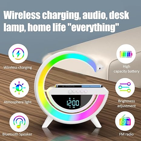 Digital Led Wireless Charger Speaker - RashidExpress