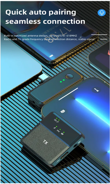 3-in-1 Wireless Lavalier Microphone - RashidExpress