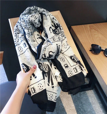 Cotton And Linen Ethnic Style Fake Sunscreen Scarf