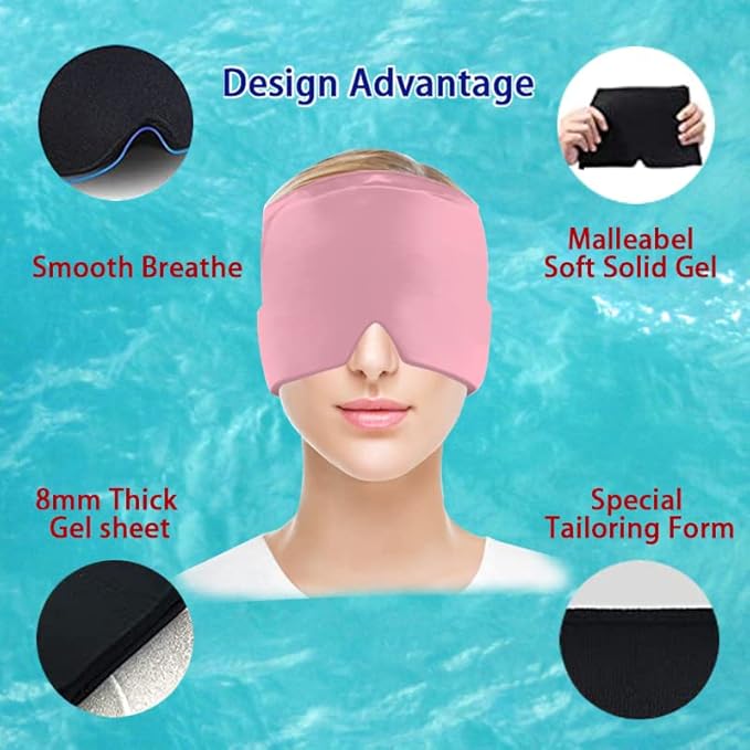 Gel Ice Covered Instant Headache Relief Mask
