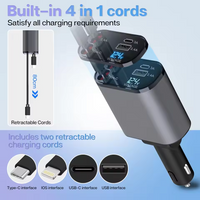 4 IN 1 Retractable Car Charger