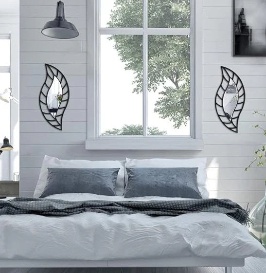 2 Pcs Small Mirror Wall Decor