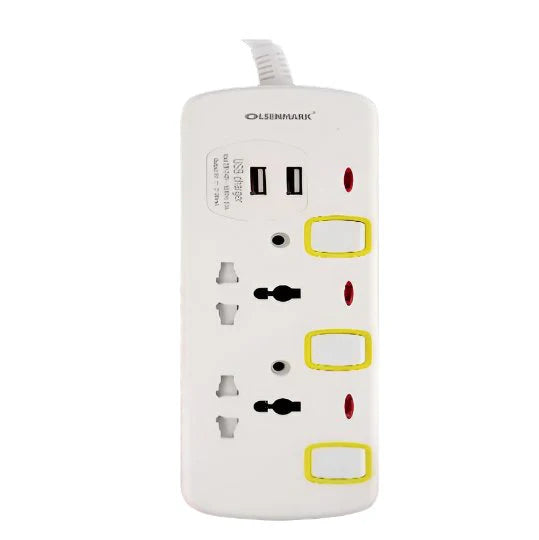 2-Way Portable Socket With USB ports