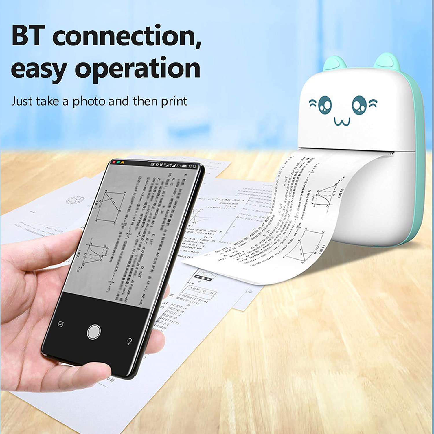 Portable Mini Pocket Printer BT Thermal Printer - RashidExpress