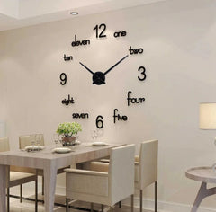 3D Wall Clock, Frameless Wall Clock DIY Wall Decoration, Wall Clock Home Decor