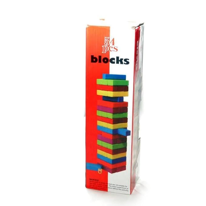 Colorful Wooden Blocks (54Pcs) - RashidExpress