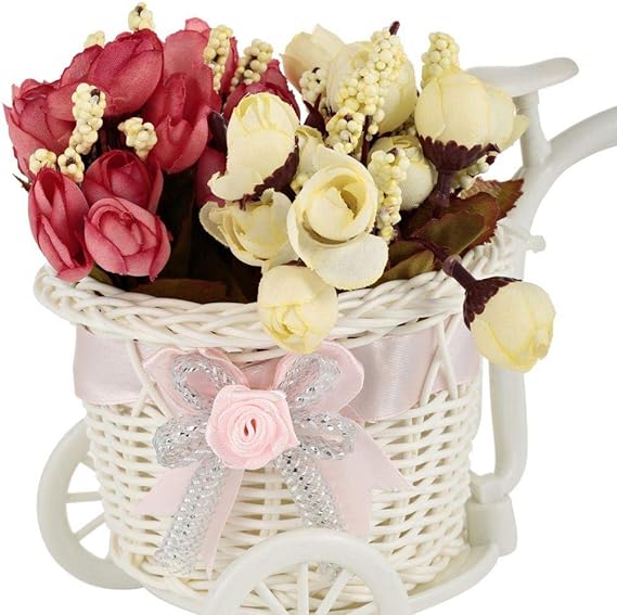 Hand Made Beautiful Bike Vase With Flowers - RashidExpress