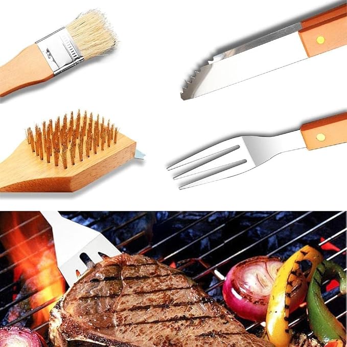 BBQ Wooden Handle Tools - RashidExpress