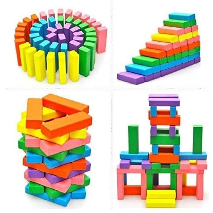 Colorful Wooden Blocks (54Pcs) - RashidExpress