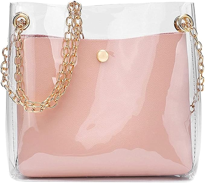 Transparent Bucket Bag Pink - RashidExpress