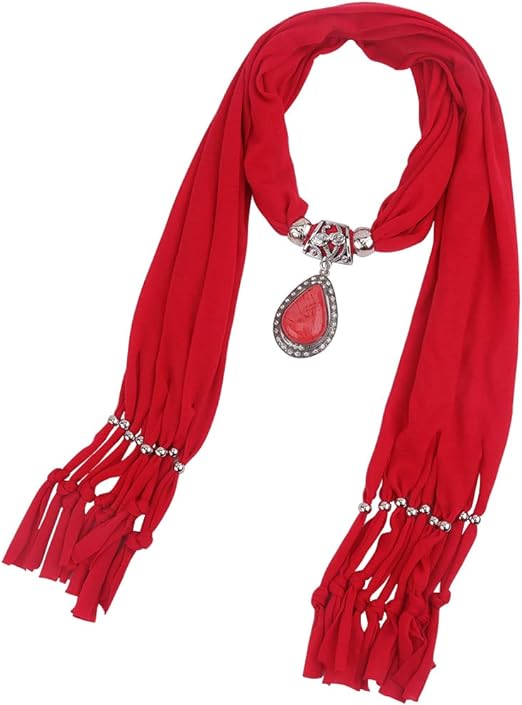 Women Scarf with Necklace Jewellery - RashidExpress