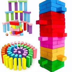 Colorful Wooden Blocks (54Pcs) - RashidExpress