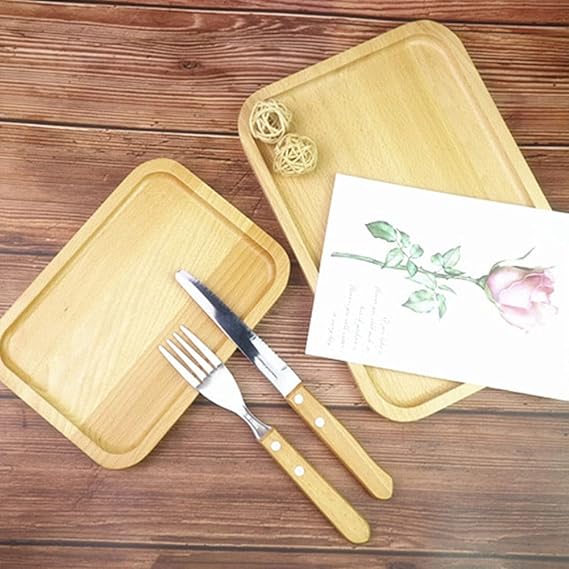 Rectengular Wooden Serving Tray(1 pcs) - RashidExpress