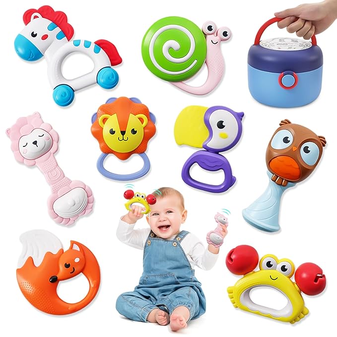 8 Pieces Baby Rattles - RashidExpress