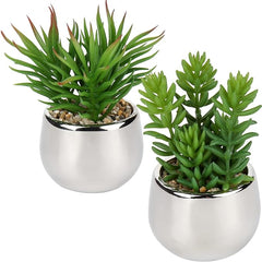 Artificial Silver Pot Plant - RashidExpress