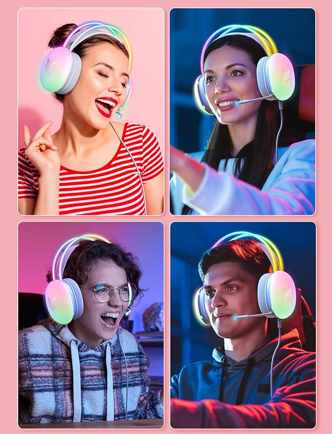 Rainbow Gaming Headphones - RashidExpress