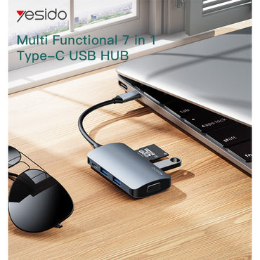 7 in 1 Type-C to USB External Hub