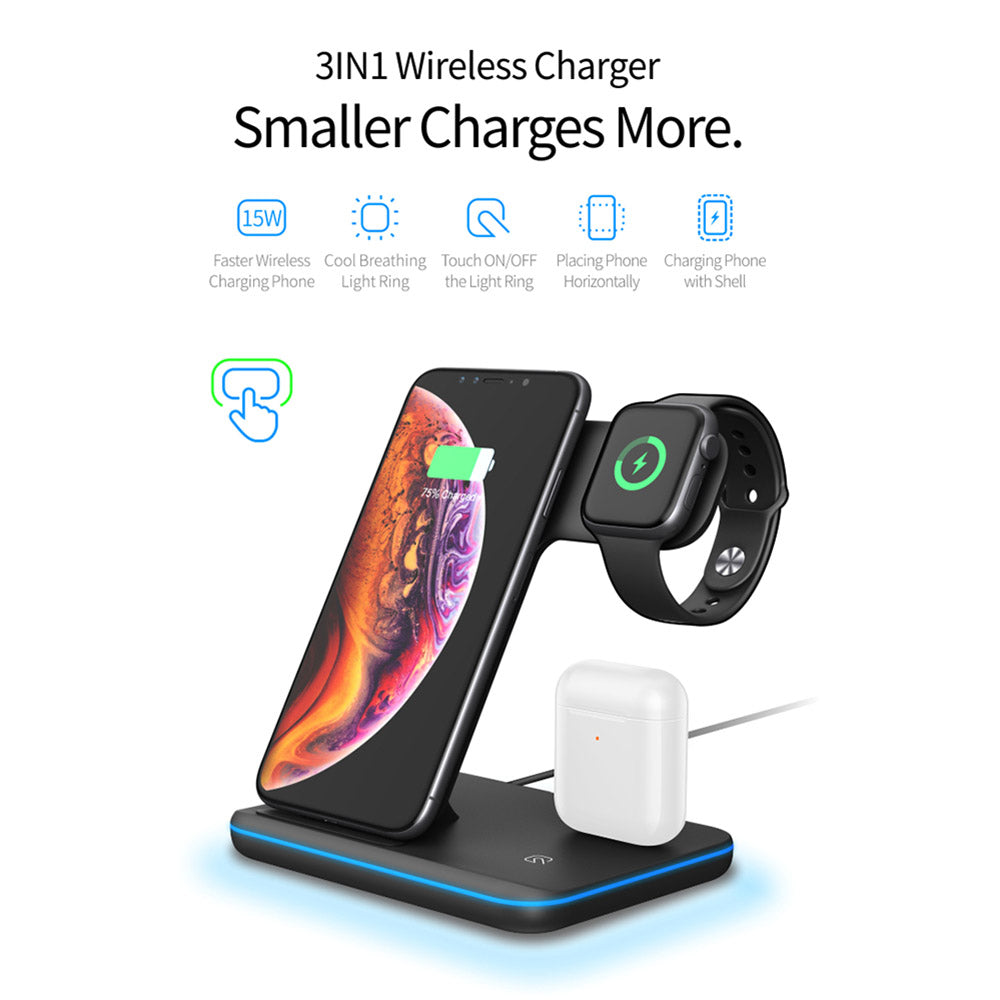 Wireless Charger Stand 3 in 1 - RashidExpress