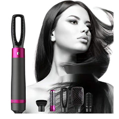 Hot Air Brush: Dry, Style, and Volumize with Ionic Technology (5-in-1) - RashidExpress