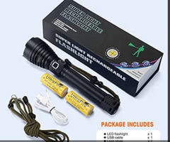 P90 LED Rechargeable Laser Flashlight - RashidExpress