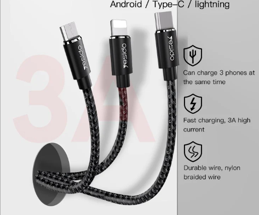 3-in-1 Data Cable - RashidExpress