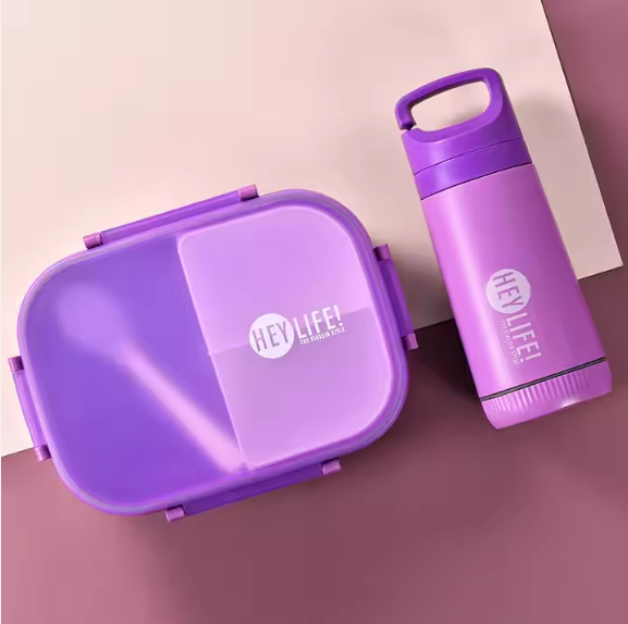 Grid Lunch Box With Water Bottle - RashidExpress