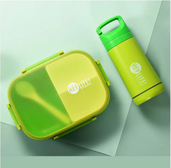 Grid Lunch Box With Water Bottle - RashidExpress