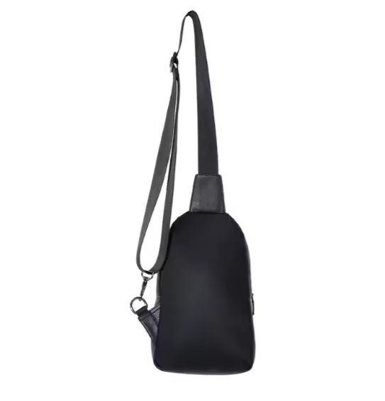 Leather Chest Bag With Sensor Lock