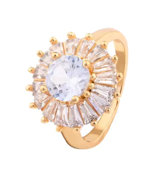 Zircon Diamond Ring