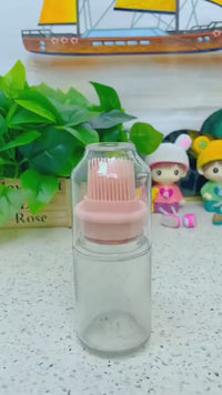Portable Oil Bottle with Brush Silicone Barbecue Liquid Gadgets High-temperature Kitchen Baking Pastry Barbecue BBQ Tool