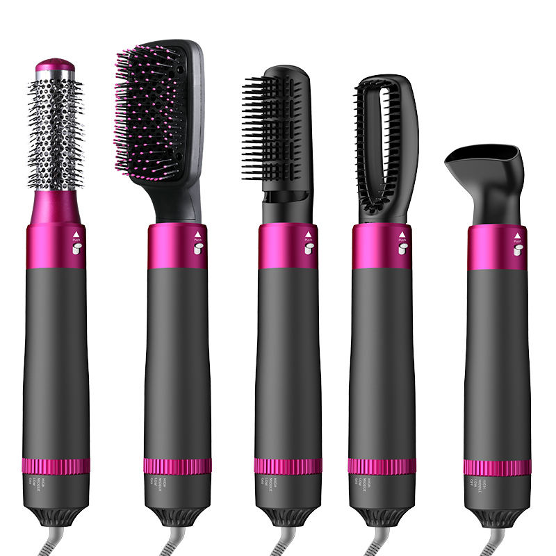 Hot Air Brush: Dry, Style, and Volumize with Ionic Technology (5-in-1) - RashidExpress