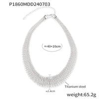Trendy Collar Exaggerated Personalized Design Titanium Steel 18K Gold Plating