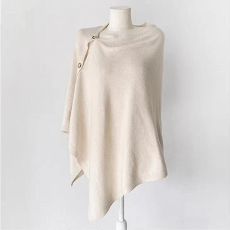 Women's Wool Slant Cape Scarf